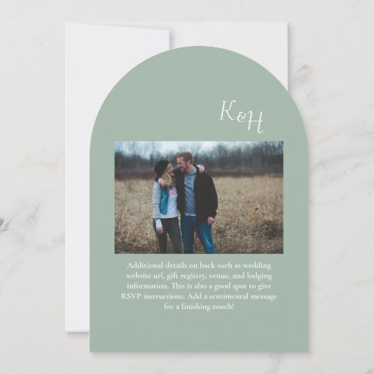 Mt. Rainier, Falling Snow Winter Wedding Einladung (Rückseite)