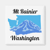 Mt Rainier Magnet - Farbe (Vorne)
