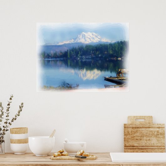 Mt. Rainier Mirror Poster (Küche)