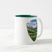 Mt. Rainier National Park Arrowhead Zweifarbige Tasse (VorderseiteRechts)