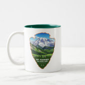 Mt. Rainier National Park Arrowhead Zweifarbige Tasse (Links)