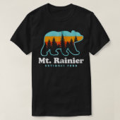 Mt Rainier National Park Hikes Washington Bear Zip T-Shirt (Design vorne)