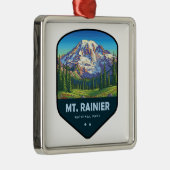 Mt. Rainier National Park Shield Ornament Aus Metall (Rechts)