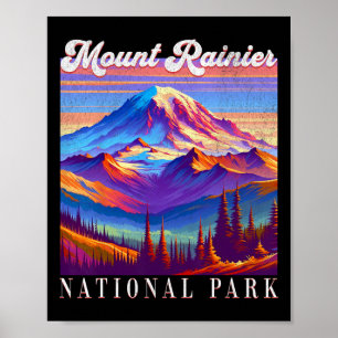 Mt. Rainier Nationalpark Berg Kunst Souvenir 1 Poster