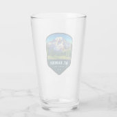 Mt. Rainier Nationalpark-Schild Glas (Rückseite)