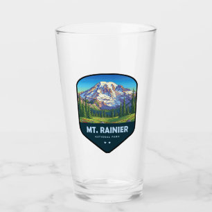 Mt. Rainier Nationalpark-Schild Glas