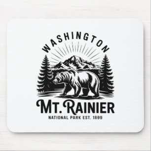 Mt. Rainier Nationalpark Washington Pnw Vintage M Mousepad