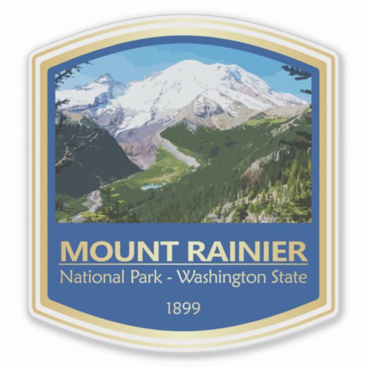 Mt Rainier NP (PF1) Aufkleber (Vorderseite)