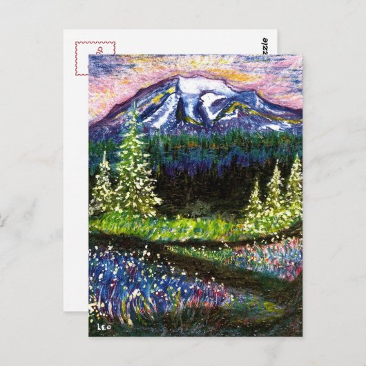 Mt Rainier Postkarte (Vorne/Hinten)