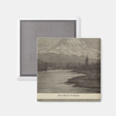 Mt Rainier Steilacoom Beach Magnet (Vorderseite/Rückseite)
