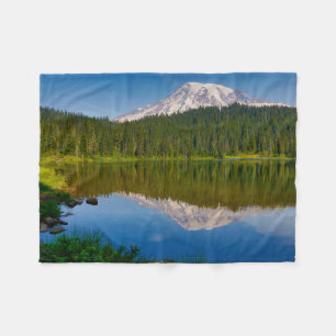 Mt. Rainier und Reflection Lake Fleecedecke
