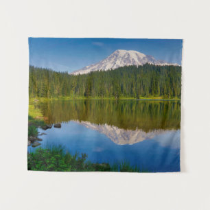 Mt. Rainier und Reflection Lake Wandteppich