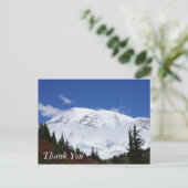 Mt Rainier Vielen Dank Postkarte (Stehend Vorderseite)