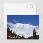 Mt Rainier Vielen Dank Postkarte (Vorne/Hinten)