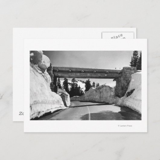 Mt. Rainier, WA Chinook Pass Naches Pass Postkarte (Vorne/Hinten)