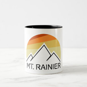 Mt. Rainier Washington Retro Zweifarbige Tasse