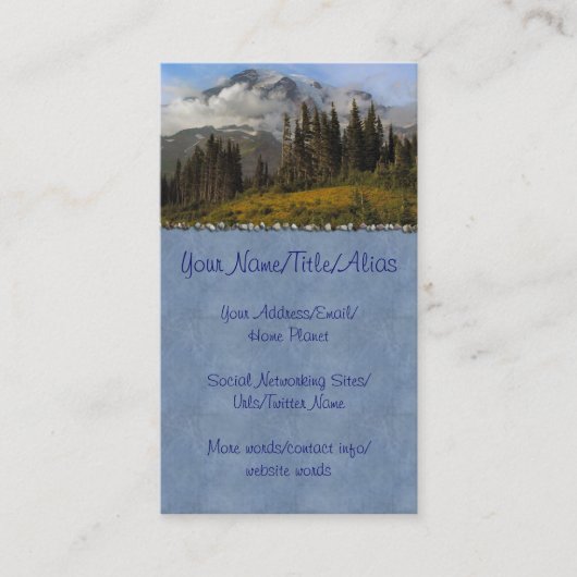 Mt regnerischer visitenkarte (Vorderseite)