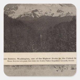 Mt regnerischeres Snoqualmie R Quadratischer Aufkleber