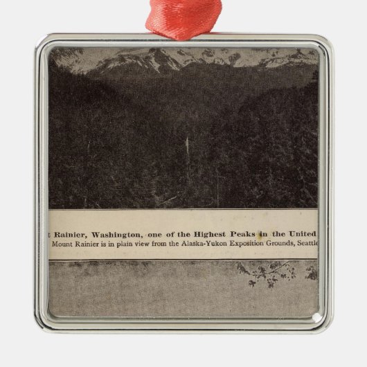 Mt regnerischeres Snoqualmie R Silbernes Ornament (Vorne)