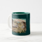 Mt. Rushmore bemalte Kaffeetasse (Vorderseite Links)