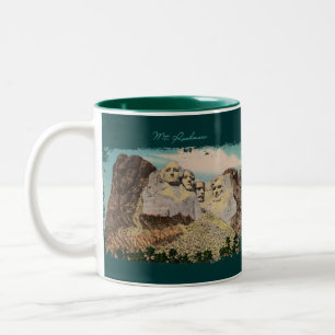 Mt. Rushmore bemalte Kaffeetasse