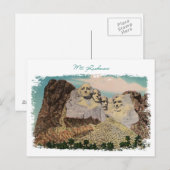 Mt. Rushmore Gemälde Vintage Postkarte (Vorne/Hinten)