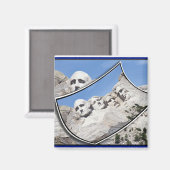 MT Rushmore - Landschaftliche Postkarte Curled Magnet (Vorderseite/Rückseite)