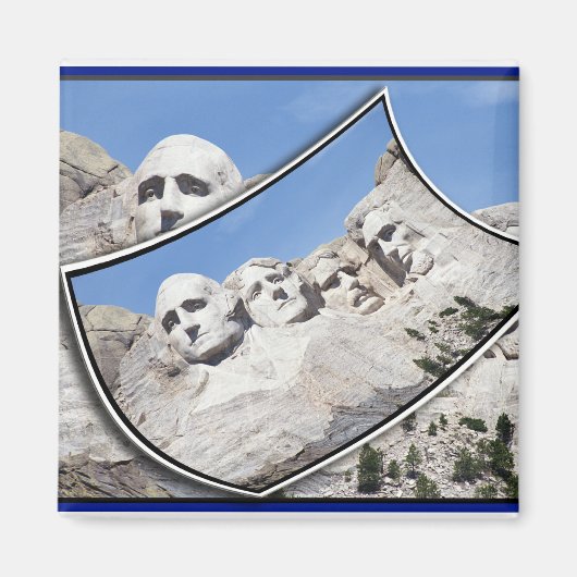 MT Rushmore - Landschaftliche Postkarte Curled Magnet (Vorne)