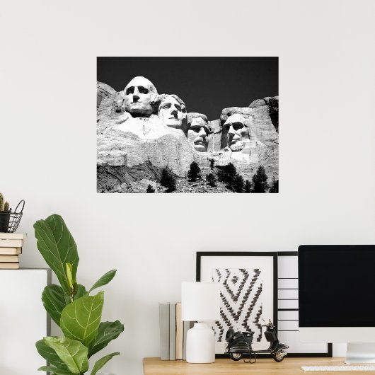 MT Rushmore Poster/BW Poster (Heimbüro)