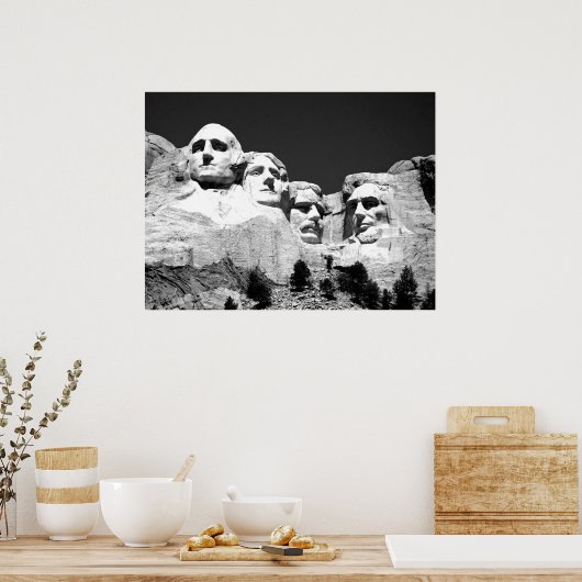 MT Rushmore Poster/BW Poster (Küche)