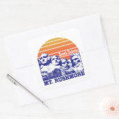 Mt. Rushmore Quadratischer Aufkleber (Umschlag)