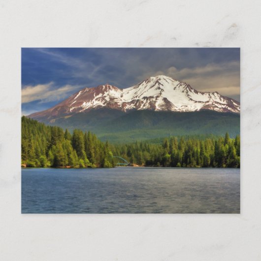 MT SHASTA AUS DEM SEE SISKIYOU POSTKARTE (Vorderseite)