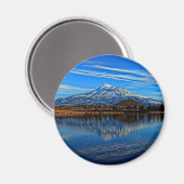 MT SHASTA REFLEKTIERT MAGNET (Vorderseite/Rückseite)
