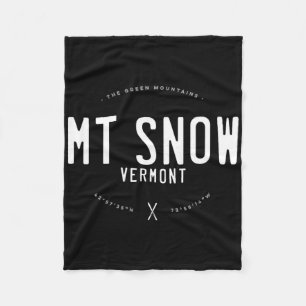 Mt. Snow Vermont Grafik abgenutzt Vintage Ski Fleecedecke