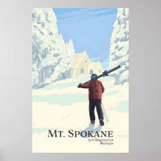 Mt Spokane Ski und Snowboard Park Washington Poster (Vorne)