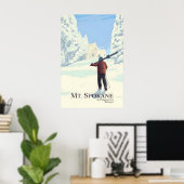 Mt Spokane Ski und Snowboard Park Washington Poster (Heimbüro)