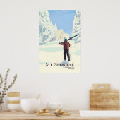 Mt Spokane Ski und Snowboard Park Washington Poster (Küche)