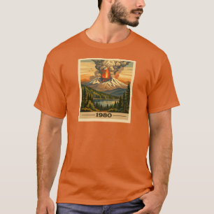 Mt St Helens 1980 Retro Eruptionslandschaft T-Shirt