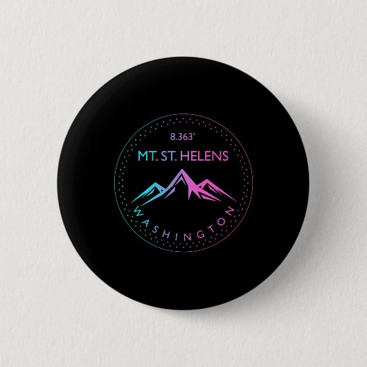 Mt. St. Helens Washington Bergsteigen Wandern Button (Vorderseite)