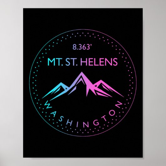 Mt. St. Helens Washington Bergsteigen Wandern Cl Poster (Vorne)