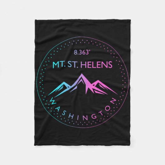 Mt. St. Helens Washington Bergsteigen Wandern Fleecedecke (Vorderseite)