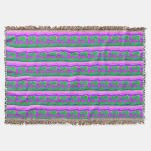 Mt. Sunset Pink Green Lila Decke