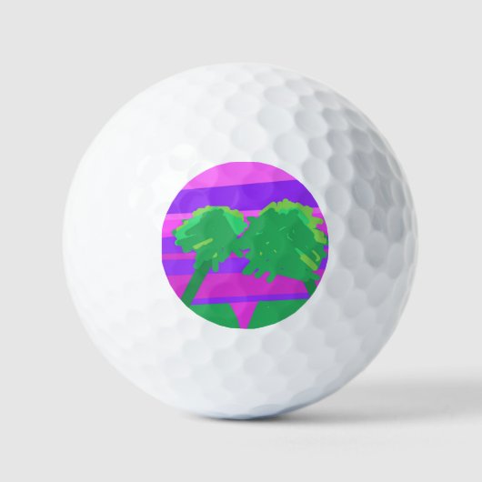 Mt. Sunset Pink Green Lila Golfball (Vorderseite)