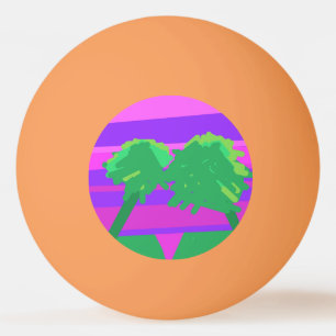 Mt. Sunset Pink Green Lila Tischtennisball