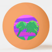Mt. Sunset Pink Green Lila Tischtennisball (Rückseite)