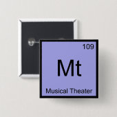 Mt - Symbol für das Musical Theater Chemistry Elem Button (Vorne & Hinten)