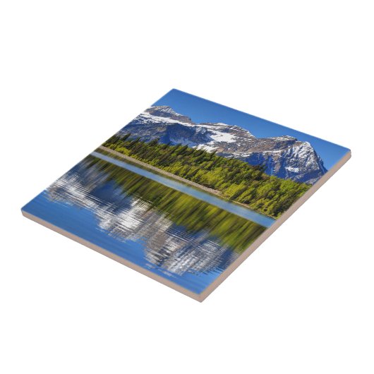 Mt. Timpanogos reflektiert in der silbernen Fliese (Seite)