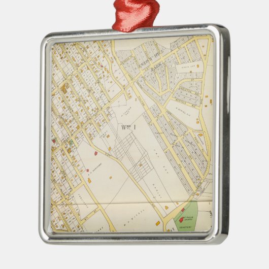 Mt Vernon 1 Silbernes Ornament (Links)