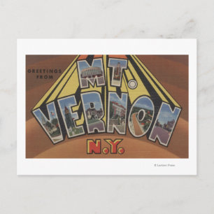 Mt. Vernon, New York - Große Briefszenen Postkarte