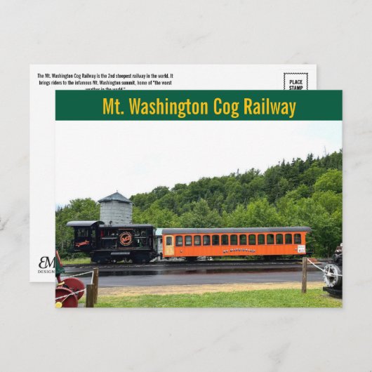 Mt. Washington Cog Railway Postcard Postkarte (Vorne/Hinten)